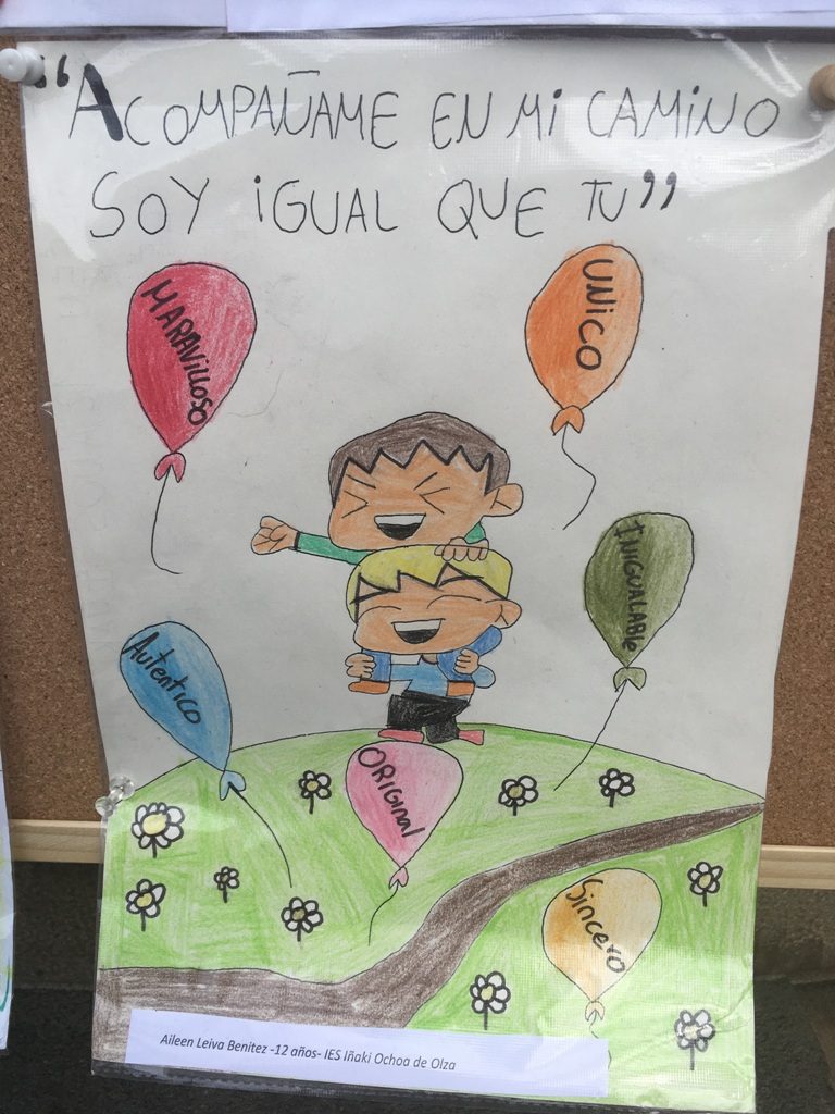 Aileen Leiva Benitez, estudiante de IOO, premiada por su dibujo realizado  para el Día Internacional del Autismo | IESO Iñaki Ochoa de Olza DBHI